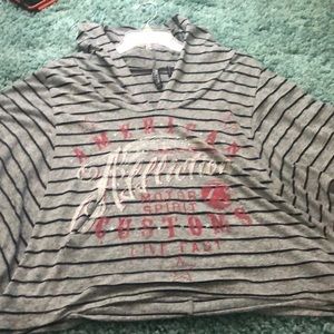 Affliction cropped hoodie